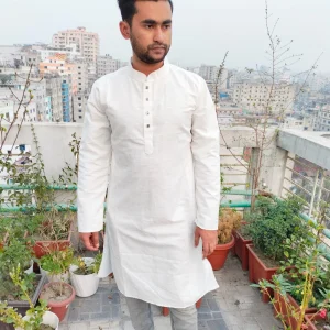 খাদি পান্জাবি (সাদা)